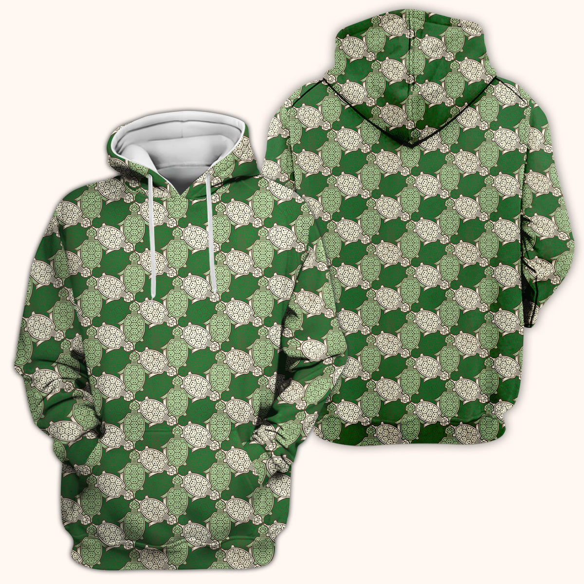Green Sea Turtle Shell Pattern Scrub Top, Comfortable Scrubs for Nurses