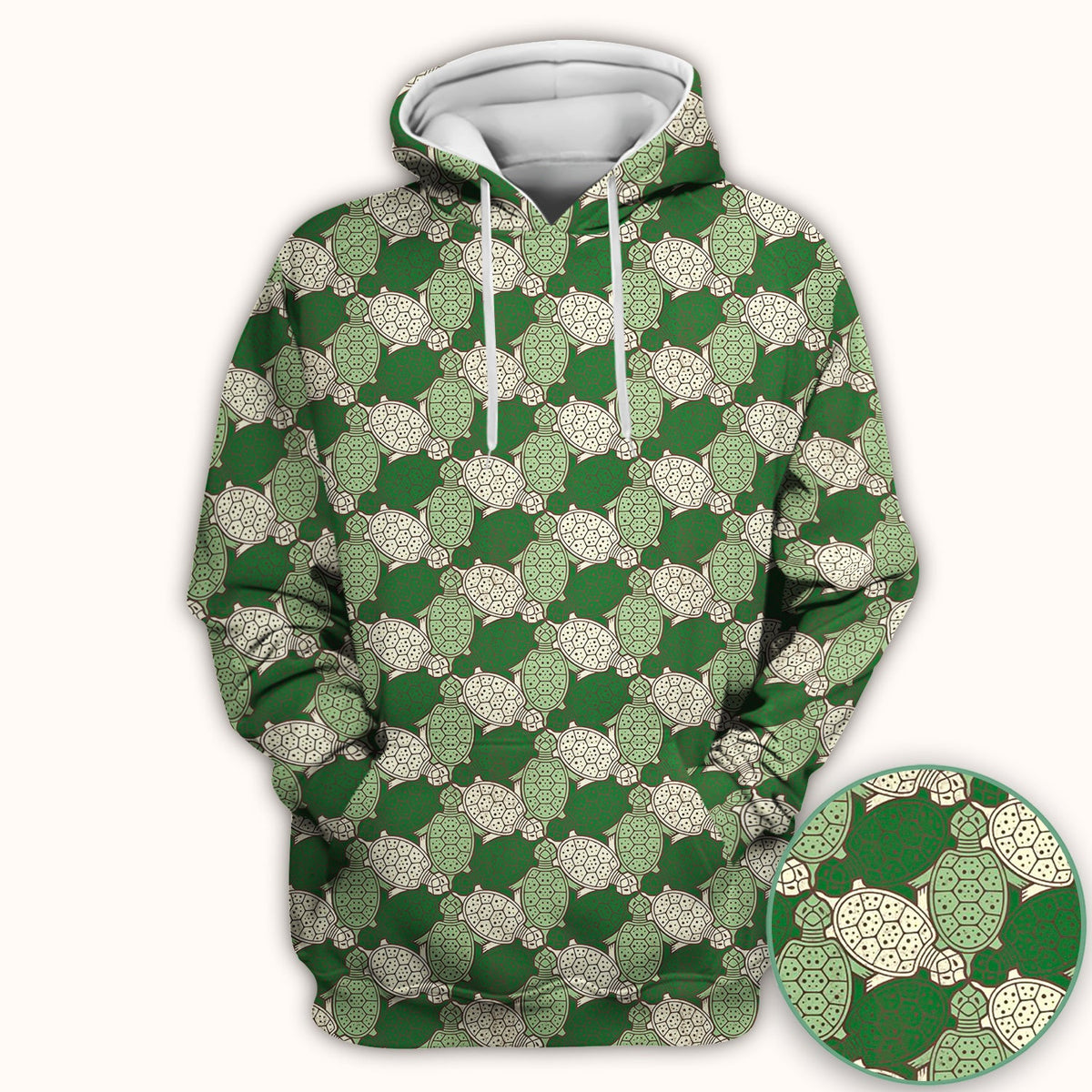 Green Sea Turtle Shell Pattern Scrub Top, Comfortable Scrubs for Nurses