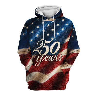 Festive American Flag 250 Years Pattern Scrub Top, Comfortable Scrubs for Nurses