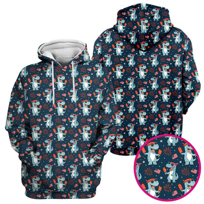Dinosaur With Flag American Pattern Scrub Top, Comfortable Scrubs for Nurses