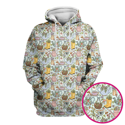 Garden Tea Party Floral Print Scrub Top, Comfortable Scrubs for Nurses