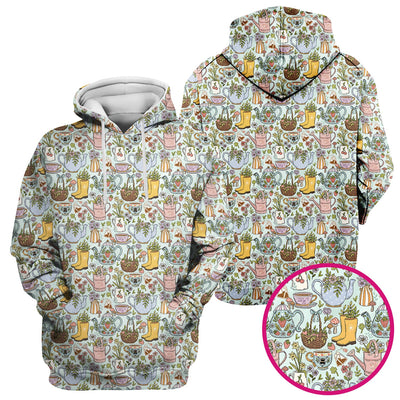 Garden Tea Party Floral Print Scrub Top, Comfortable Scrubs for Nurses