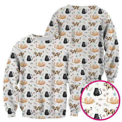 Cute Cat Yarn Paw Pattern Scrub Top, Comfortable Scrubs for Nurses
