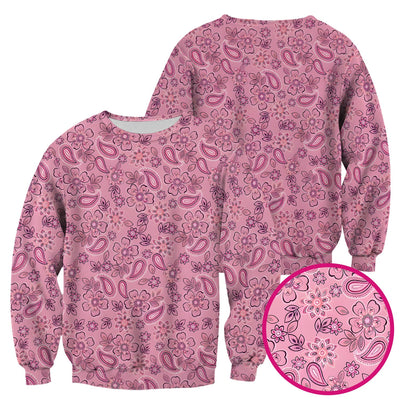 Pink Paisley Floral Nurse Pattern Scrub Top, Comfortable Scrubs for Nurses