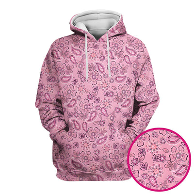 Pink Paisley Floral Nurse Pattern Scrub Top, Comfortable Scrubs for Nurses