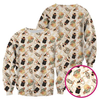 Cute Circus Animal Mouse Acrobat Pattern Scrub Top, Comfortable Scrubs for Nurses