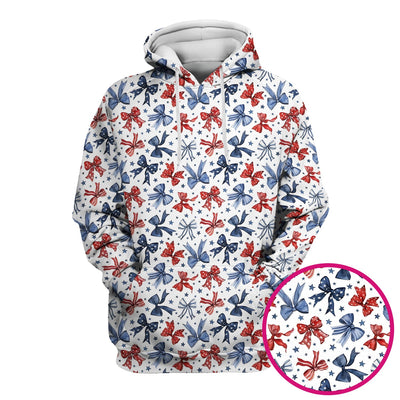 Patriotic Red Blue Ribbon Pattern Scrub Top, Comfortable Scrubs for Nurses