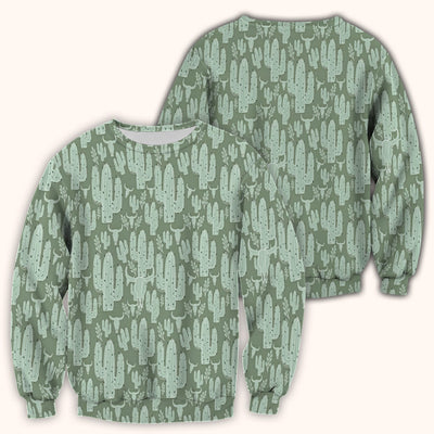 Funny Desert Cactus Skull Pattern Scrub Top, Comfortable Scrubs for Nurses