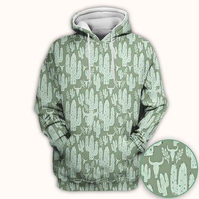 Funny Desert Cactus Skull Pattern Scrub Top, Comfortable Scrubs for Nurses