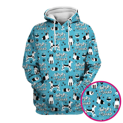 Cute Adopt A Friend Pet Pattern Scrub Top, Comfortable Scrubs for Nurses