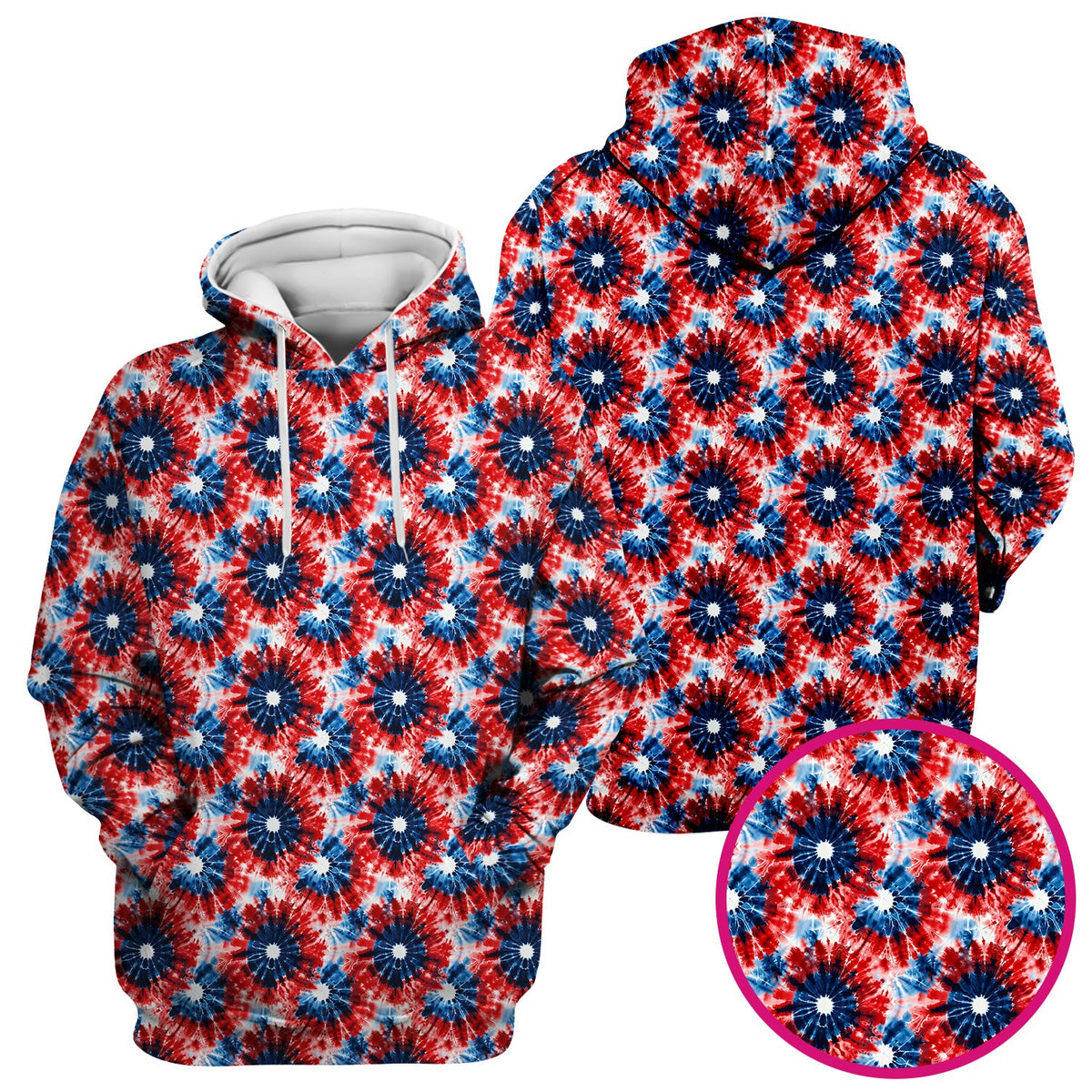 Festive Nurse Tie Dye Firework Burst Pattern Scrub Top, Breathable Fabrics Nursing Uniform