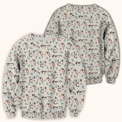 Cute Playful Cats With Fish Pattern Nurse Scrub Top, Comfortable Scrubs for Nurses