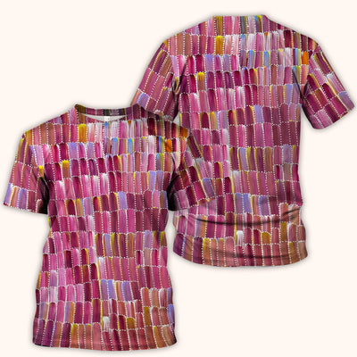 Colorful Abstract Brushstroke Dotted Pattern Scrub Top, Comfortable Scrubs for Nurses