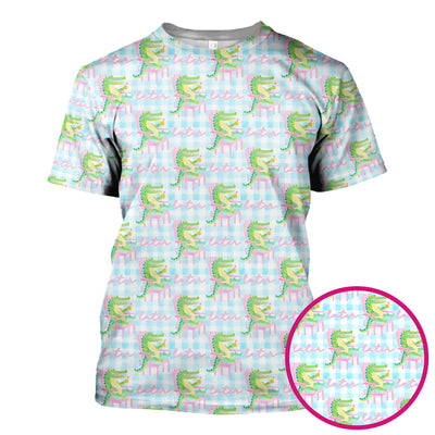 Funny Lazy Crocodile Later Pattern Scrub Top, Comfortable Scrubs for Nurses