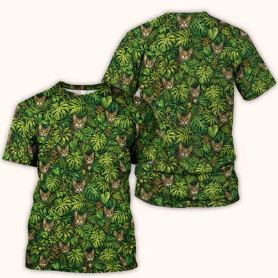 Hidden Jungle Cat Veterinary Nurse Pattern Scrub Top, Comfortable Scrubs for Nurses