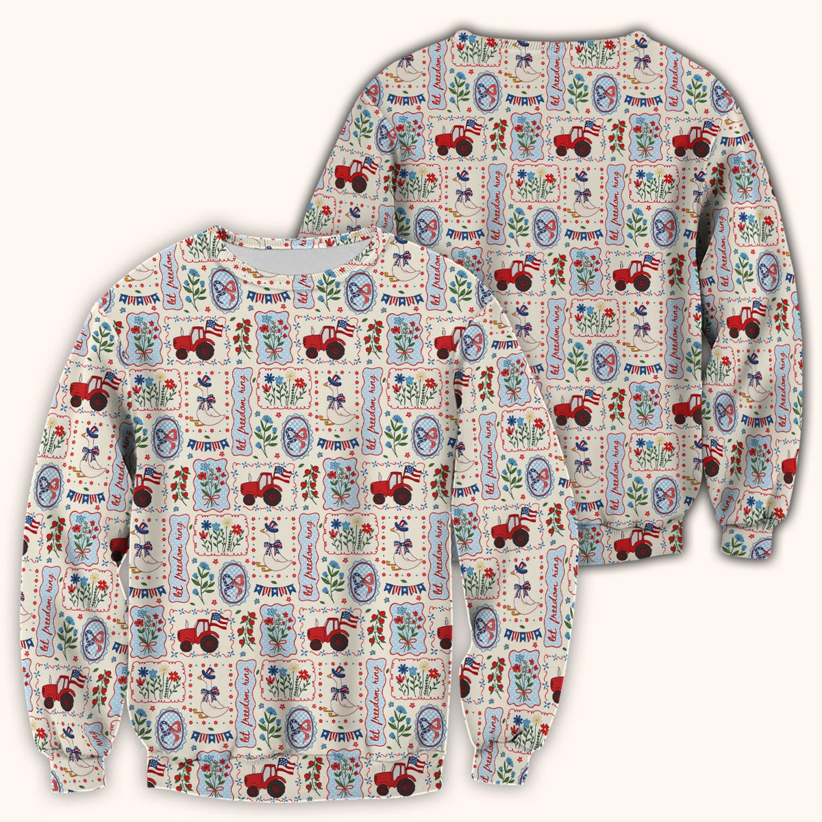 Patriotic Farm Goose Nurse Scrub Top for RN, CNA, Healthcare Workers, Americana Uniform Scrub Top, Comfortable Scrubs for Nurses