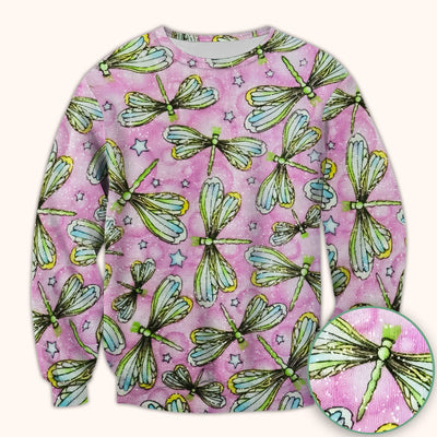 Dragonfly On Pink Starry Background Scrub Top, Comfortable Scrubs for Nurses