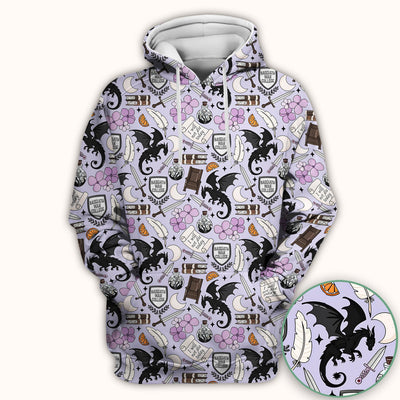 Spooky Gothic Fantasy Dragon Pattern Scrub Top, Comfortable Scrubs for Nurses