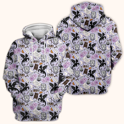 Spooky Gothic Fantasy Dragon Pattern Scrub Top, Comfortable Scrubs for Nurses