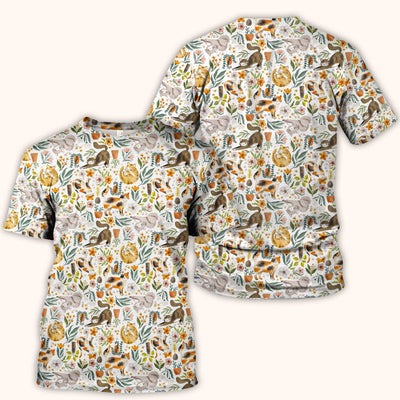 Cat Wildflower Garden Floral Pattern Scrub Top, Comfortable Scrubs for Nurses
