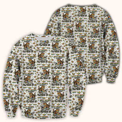 Pride Nurse Cat Baking Rainbow Dough Pattern Scrub Top, Breathable Fabrics Nursing Uniform