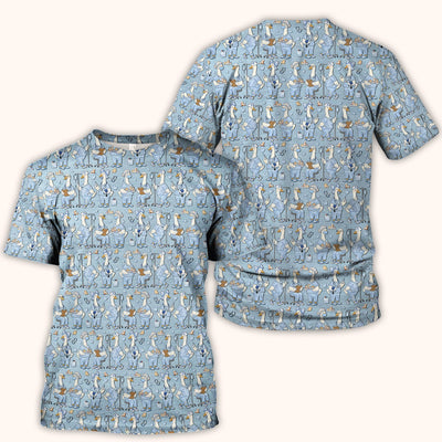 Cute Nurse Goose Working Pattern Scrub Top, Comfortable Scrubs for Nurses