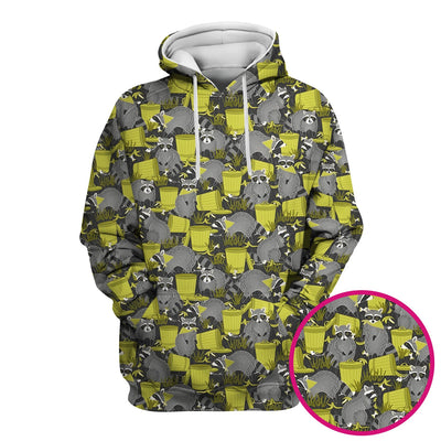 Cute Raccoon Trash Panda Pattern Scrub Top, Comfortable Scrubs for Nurses