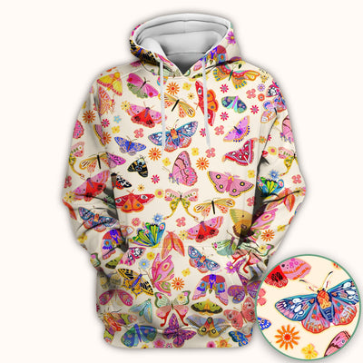 Colorful Butterfly Floral Pattern Scrub Top, Comfortable Scrubs for Nurses
