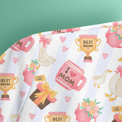 Sweet Nurse Mom Goose Gift Trophy Pattern Scrub Top, Comfortable Scrubs for Nurses