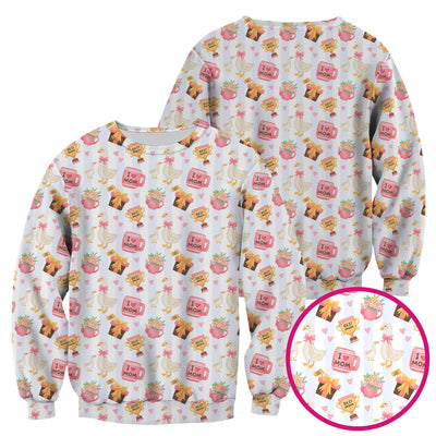 Sweet Nurse Mom Goose Gift Trophy Pattern Scrub Top, Comfortable Scrubs for Nurses