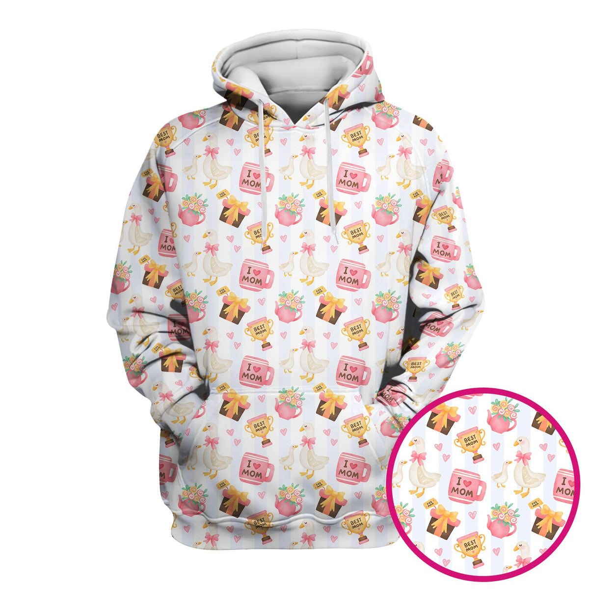 Sweet Nurse Mom Goose Gift Trophy Pattern Scrub Top, Comfortable Scrubs for Nurses