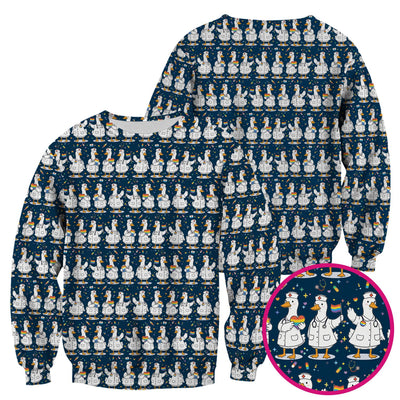 Cute Nurse Duck Pride Theme Scrub Top for Women, Breathable Nursing Uniform