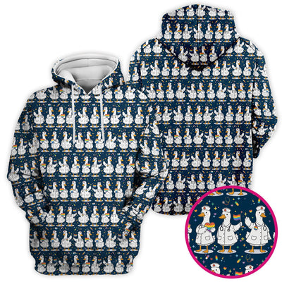 Cute Nurse Duck Pride Theme Scrub Top for Women, Breathable Nursing Uniform