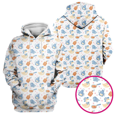 Duck Apron Kitchen Utensil Heart Pattern Scrub Top, Comfortable Scrubs for Nurses