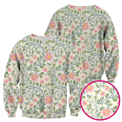 Cute Floral Bee Garden Nurse Pattern Scrub Top, Comfortable Scrubs for Nurses