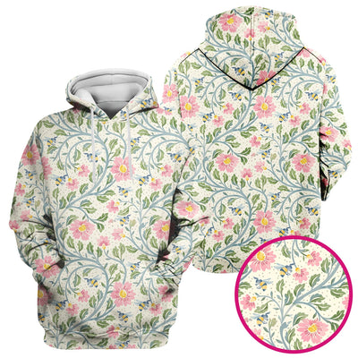 Cute Floral Bee Garden Nurse Pattern Scrub Top, Comfortable Scrubs for Nurses