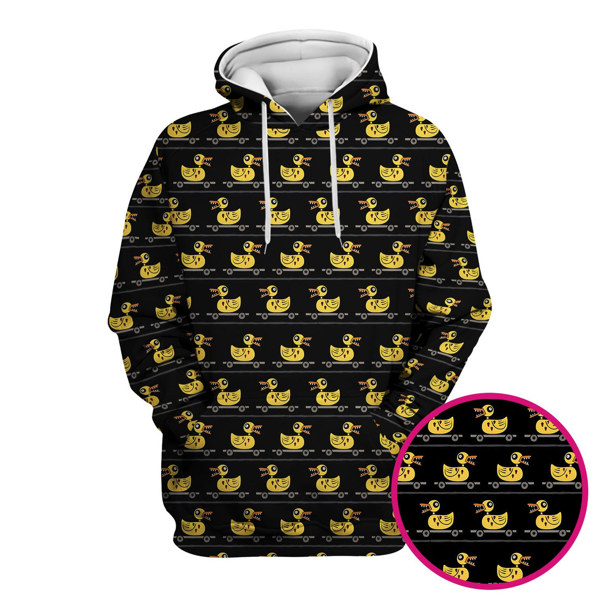 Spooky Rubber Duck Scrub Top, Cute Creepy Halloween Nursing Uniform