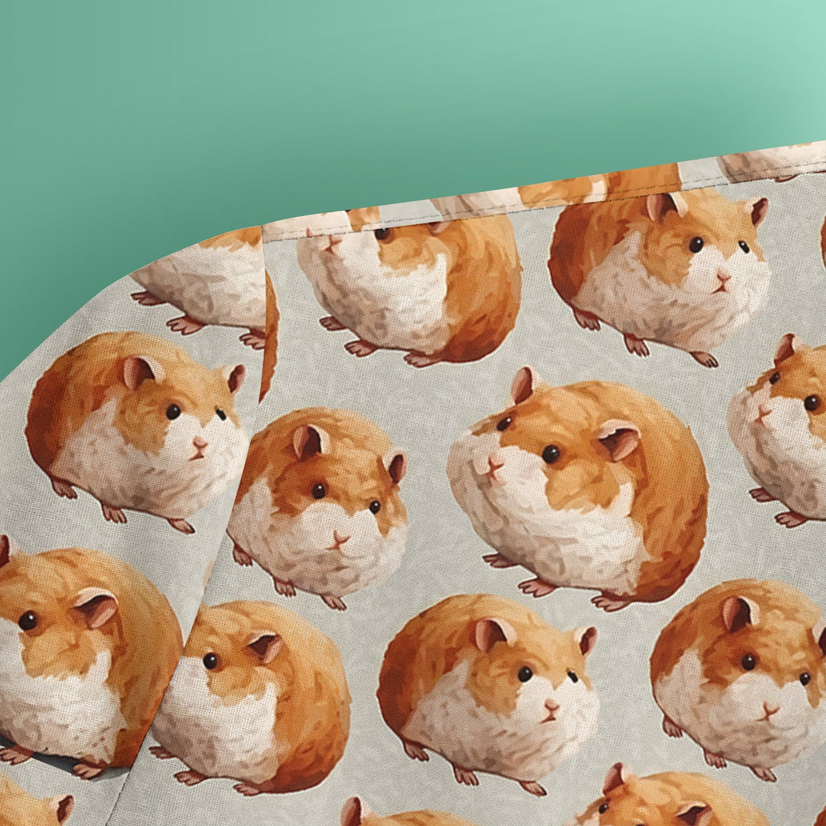 Cute Hamster Pattern Nurse Scrub Top, Comfortable Scrubs for Nurses