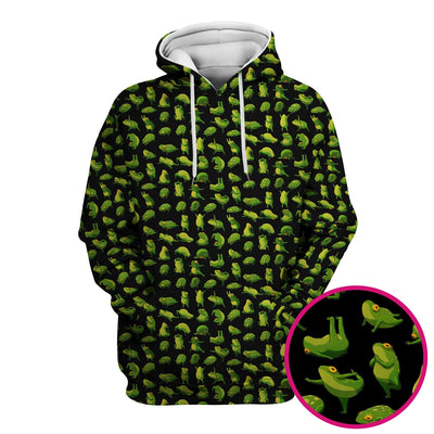 Cute Frog Cartoon Pattern Scrub Top, Comfortable Scrubs for Nurses