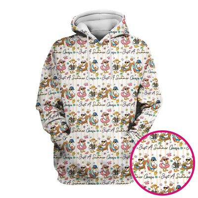Summer Beach Goose Vacation Pattern Scrub Top, Comfortable Scrubs for Nurses