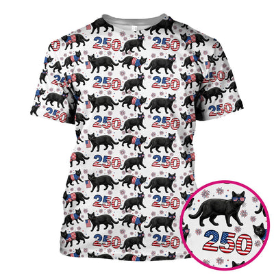 Black Cat 250 USA Flag Fireworks Pattern Scrubs Top, Comfortable Scrubs for Nurses
