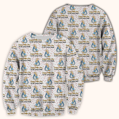 Happy Mothers Day Bunny Love Pattern Scrubs Top, Comfortable Scrubs for Nurses