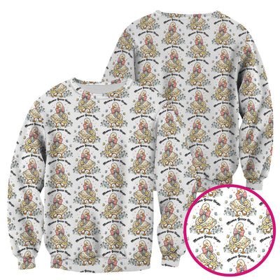 Cute Mama Goose Hug Pattern Scrub Top, Comfortable Scrubs For Nurses