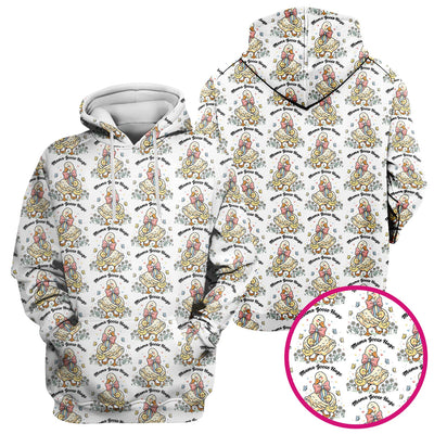 Cute Mama Goose Hug Pattern Scrub Top, Comfortable Scrubs For Nurses