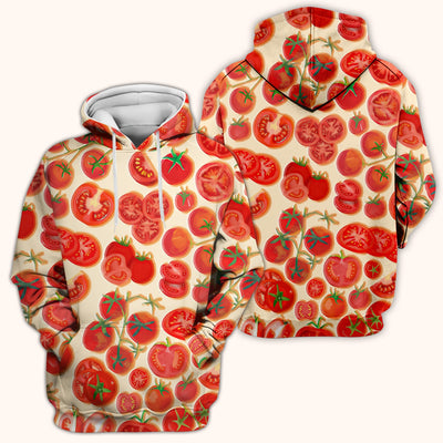 Fresh Tomato Slices Cherry Tomato Pattern Scrubs Top, Comfortable Scrubs for Nurses