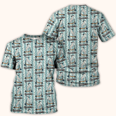 Veterinary Dalmatian Dog Pattern Scrub Top, Comfortable Scrubs for Nurses