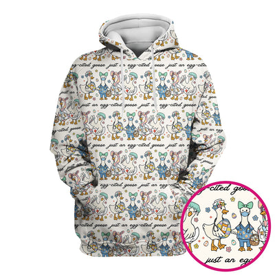 Funny Easter Nurse Goose Pattern Scrub Top, Comfortable Scrubs for Nurses