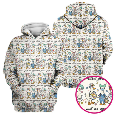 Funny Easter Nurse Goose Pattern Scrub Top, Comfortable Scrubs for Nurses