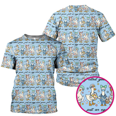 Funny Easter Nurse Goose Pattern Scrub Top, Comfortable Scrubs for Nurses