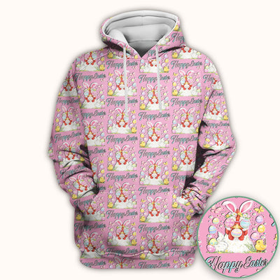 Happy Easter Bunny Eggs Pattern Scrub Top, Comfortable Scrubs for Nurses